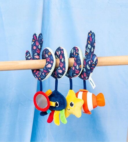 Spiral Car Seat & Stroller Activity Toy,Car Seat Toys for Babies 0-6 Months Boy,Baby Spiral Hanging Plush Activity Toys Thank You Gifts for Newborn 0 3 6 9 12 Months Baby Boys Girls in Kuwait