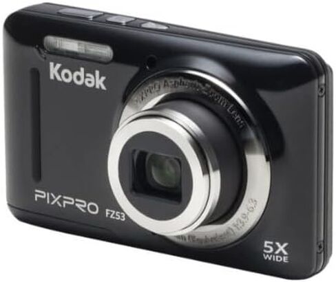 Kodak Pixpro Friendly Zoom FZ53 Digital Camera (Black) مع حزمة الملحقات وبطاقة الذاكرة (3 عناصر) in Kuwait