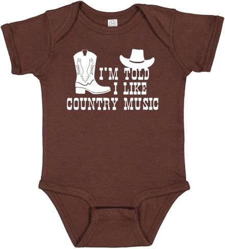 I'm Told I Like Country Music Silhouette Baby Bodysuit in Kuwait