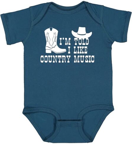 I'm Told I Like Country Music Silhouette Baby Bodysuit in Kuwait