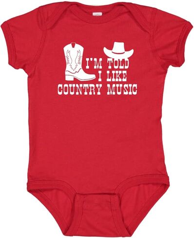 I'm Told I Like Country Music Silhouette Baby Bodysuit in Kuwait