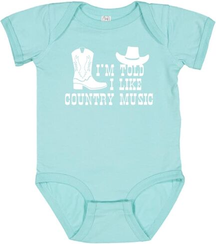 I'm Told I Like Country Music Silhouette Baby Bodysuit in Kuwait