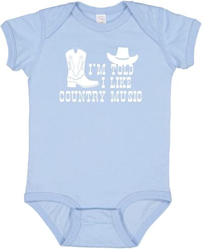 I'm Told I Like Country Music Silhouette Baby Bodysuit in Kuwait