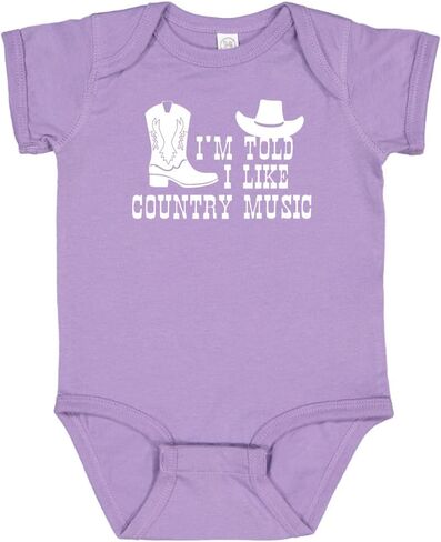 I'm Told I Like Country Music Silhouette Baby Bodysuit in Kuwait