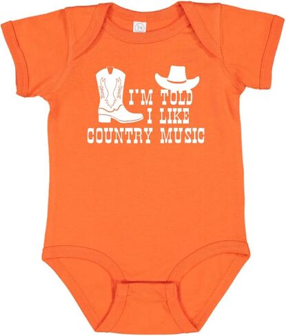 I'm Told I Like Country Music Silhouette Baby Bodysuit in Kuwait