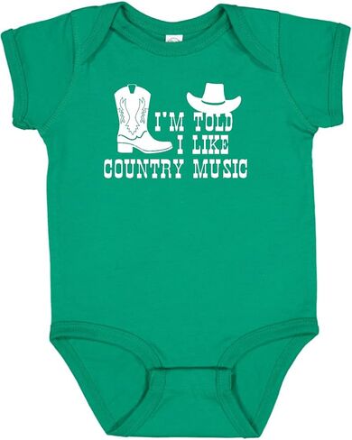 I'm Told I Like Country Music Silhouette Baby Bodysuit in Kuwait