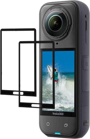 [2PCS شاشة واقي لشاشة Insta360 X5/X4 LCD Camera 360 Action ، الزجاج المقسى لـ Insta 360 × 5/× 4،9H ، مضاد للخلع ، مضاد للربطة ، سهلة التثبيت in Kuwait