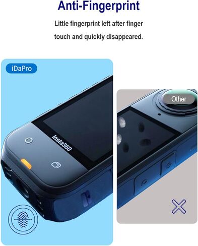 [2PCS شاشة واقي لشاشة Insta360 X5/X4 LCD Camera 360 Action ، الزجاج المقسى لـ Insta 360 × 5/× 4،9H ، مضاد للخلع ، مضاد للربطة ، سهلة التثبيت in Kuwait