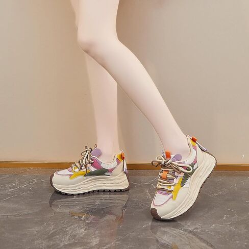 Women Fashion Colorful Platform Sneakers Comfortable Breathable Mesh Gym & Walking Shoes for Everyday in Saudi Arabia