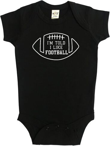I'm Told I Like Football Silhouette Baby Bodysuit in Kuwait