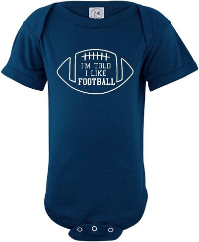 I'm Told I Like Football Silhouette Baby Bodysuit in Kuwait