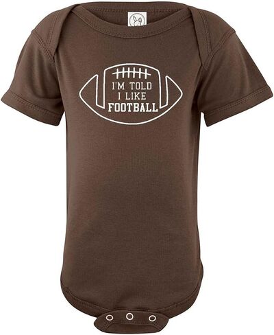 I'm Told I Like Football Silhouette Baby Bodysuit in Kuwait
