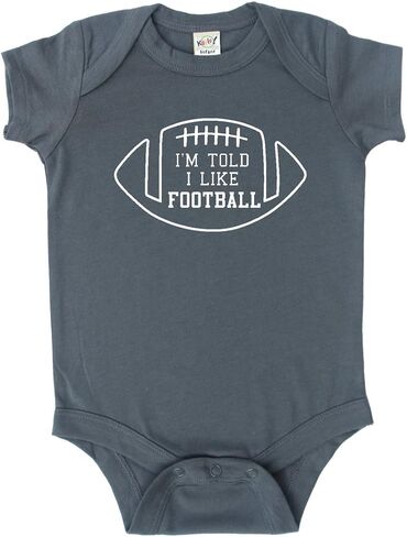 I'm Told I Like Football Silhouette Baby Bodysuit in Kuwait