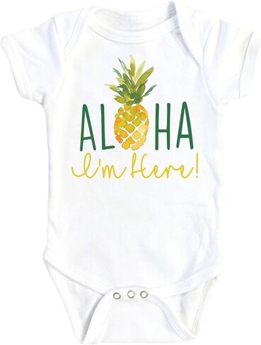 Pineapple Aloha - Baby Boy Girl Clothes Infant Bodysuit Funny Cute Newborn 1A in Saudi Arabia