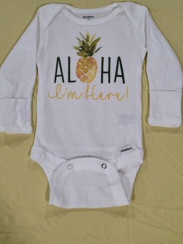 Pineapple Aloha - Baby Boy Girl Clothes Infant Bodysuit Funny Cute Newborn 1A in Saudi Arabia