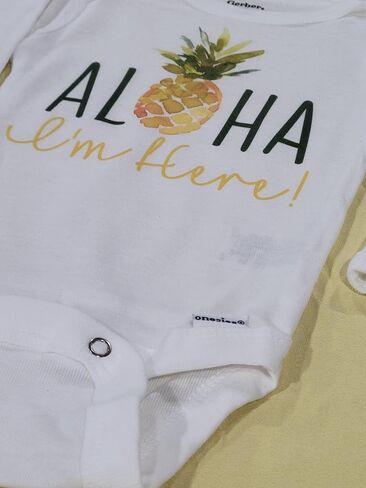 Pineapple Aloha - Baby Boy Girl Clothes Infant Bodysuit Funny Cute Newborn 1A in Saudi Arabia