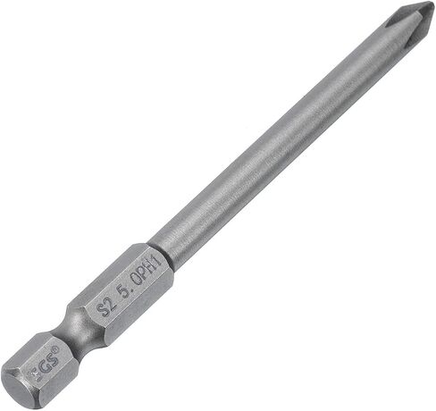#1 Phillips Screwdriver Bit PH1 1/4" Hex Shank 3.15" (80mm) Long Magnetic S2 Steel Industrial Grade Screw Driver Bit Cross Head Electric Drill Bits 0.197" (5mm) Rod in Saudi Arabia