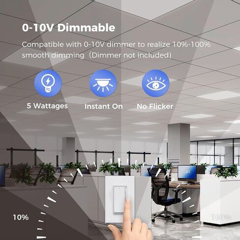 48 Pack 2x2 LED LED LED Flat Plane Light ، Office Office Office Forme Flush Flush Mount Mount Mount ، 6500 لتر ، ميزات قابلة للاختيار ، 3000K/4000K/5000K/5700K/6500K ، 30W/35W/40W/45W/50W/50W in Saudi Arabia