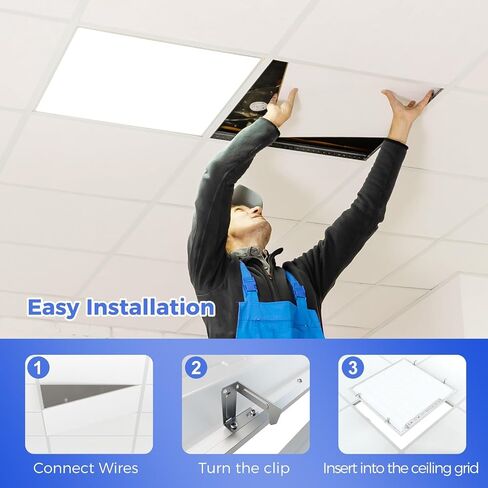 48 Pack 2x2 LED LED LED Flat Plane Light ، Office Office Office Forme Flush Flush Mount Mount Mount ، 6500 لتر ، ميزات قابلة للاختيار ، 3000K/4000K/5000K/5700K/6500K ، 30W/35W/40W/45W/50W/50W in Saudi Arabia