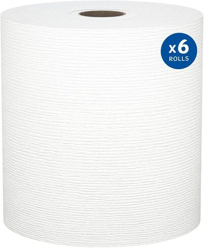 Kleenex® Hard Paper Towels (50606), with Premium Absorbency Pockets™, 1.75" Core, White, (600'/Roll, 6 Rolls/Case, 3,600'/Case) in Saudi Arabia