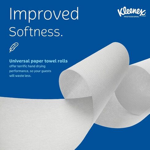 Kleenex® Hard Paper Towels (50606), with Premium Absorbency Pockets™, 1.75" Core, White, (600'/Roll, 6 Rolls/Case, 3,600'/Case) in Saudi Arabia