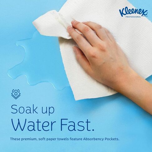 Kleenex® Hard Paper Towels (50606), with Premium Absorbency Pockets™, 1.75" Core, White, (600'/Roll, 6 Rolls/Case, 3,600'/Case) in Saudi Arabia