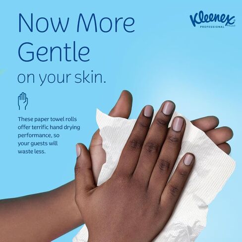 Kleenex® Hard Paper Towels (50606), with Premium Absorbency Pockets™, 1.75" Core, White, (600'/Roll, 6 Rolls/Case, 3,600'/Case) in Saudi Arabia