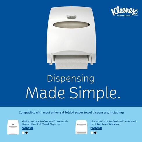 Kleenex® Hard Paper Towels (50606), with Premium Absorbency Pockets™, 1.75" Core, White, (600'/Roll, 6 Rolls/Case, 3,600'/Case) in Saudi Arabia