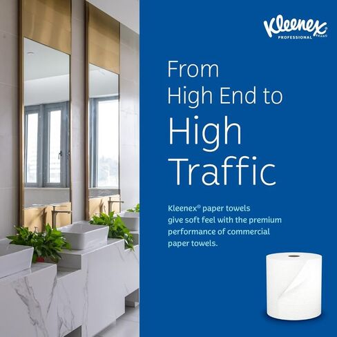 Kleenex® Hard Paper Towels (50606), with Premium Absorbency Pockets™, 1.75" Core, White, (600'/Roll, 6 Rolls/Case, 3,600'/Case) in Saudi Arabia