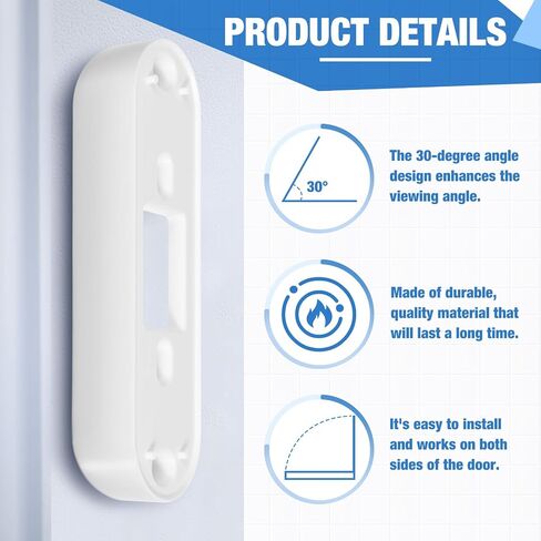 Leinuosen الفيديو Doorbell Bevel Wedge Angle Mount Bracket متوافق مع Simplisafe Doorbell Mount متوافق مع Simplisafe ل 30 درجة قابلة للتعديل حامل الكاميرا in Saudi Arabia