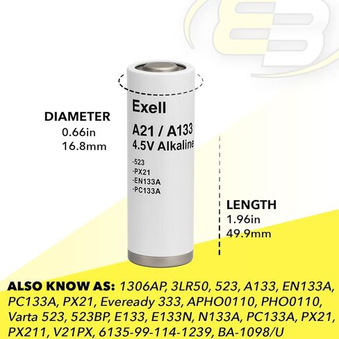 Exell Battery A21PX Battery NEDA ANSI 1306M Eveready E133 Varta 523BP in Saudi Arabia