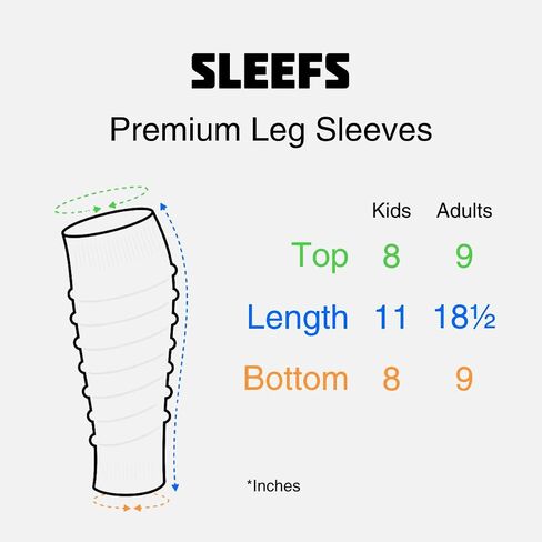 أكمام أرجل كرة القدم SLEEFS [زوج واحد] - للبالغين والشباب - أكمام ضاغطة على ربلة الساق للرجال والأولاد in Kuwait