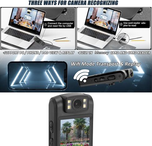 Wi - Fi 1080p HD Camera ، مقطع مغناطيسي ، مسجل رياضي يمكن ارتداؤه مع تسجيل مدته 5 ساعات للتنزه ، ركوب الدراجات ، السفر in Saudi Arabia