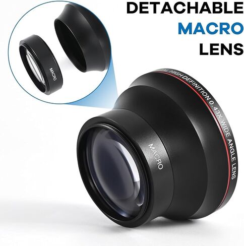 Acuvar MM 0.43x Professional HD Wide Angle Camera Lens with Macro Portion DSLR Cameras – Wide Angle, Macro, Photo, Video Lens (72MM) in Saudi Arabia