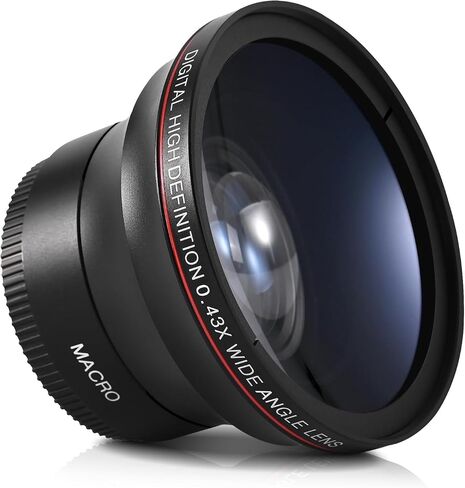 Acuvar MM 0.43x Professional HD Wide Angle Camera Lens with Macro Portion DSLR Cameras – Wide Angle, Macro, Photo, Video Lens (72MM) in Saudi Arabia
