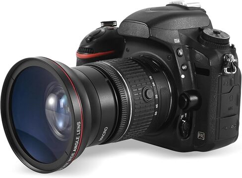 Acuvar MM 0.43x Professional HD Wide Angle Camera Lens with Macro Portion DSLR Cameras – Wide Angle, Macro, Photo, Video Lens (72MM) in Saudi Arabia
