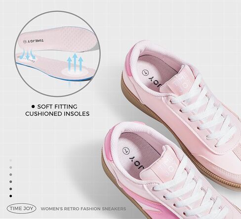 Women's Retro Sneakers Vintage Leather & Suede Patchwork Casual Shoes with Recyclable Material Insole Trendy Non-Slip Cushion for Streetwear & Daily Outfits in Saudi Arabia