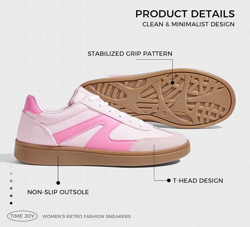 Women's Retro Sneakers Vintage Leather & Suede Patchwork Casual Shoes with Recyclable Material Insole Trendy Non-Slip Cushion for Streetwear & Daily Outfits in Saudi Arabia