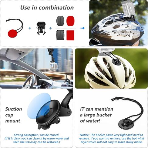 Neewer 50 in 1 Action Camera Accessories Kit & Motorcycle Helled Helment Chin Strap Mount ، متوافق مع GoPro Hero DJI Osmo Insta360 SJCAM DBPOWER AKASO ECTING APEMAN WIMIUS QUMOX LIGHTDOW CAMPARK in Saudi Arabia