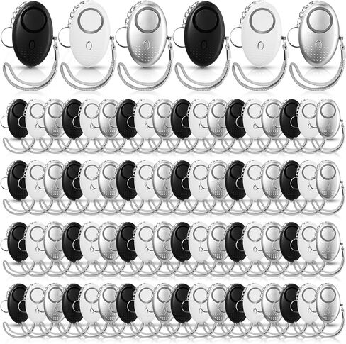 76 Pcs Personal Alarm Bulk 130DB Safe Sound Emergency Safety Self Defense Security Alert Keychain with Led Light Personal Protection Alarm for Women Girls Kids Elderly, Mixed Colors in Saudi Arabia