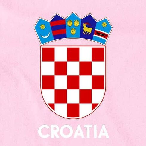 Pop Threads Croatia Soccer National Team Football Crest Retro Infant Baby Boy Girl Bodysuit in Saudi Arabia