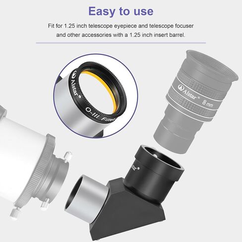 Alstar 1.25 inch Telescope Zoom Eyepiece - Bundle with - 1.25 inch 90-Degree Erecting Prism in Saudi Arabia