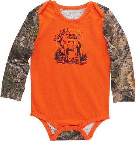 Carhartt Kid's CA6571 Long-Sleeve Deer Bodysuit - Boys - 18 Months - Mossy Oak® Country DNA in Saudi Arabia