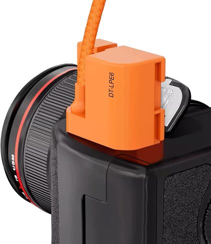 D-TAP إلى LP-E6NH بطارية Dummy لـ Canon R5C R6 R6II R7 5DII/III/IV 6D 7DII 60D 90D ، BMPCC 4K Camera ، 8.4V/3A 60CM in Saudi Arabia