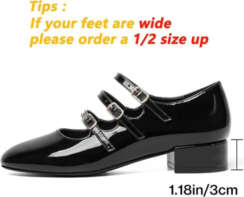Mostrin Mary Jane Shoes Women Chunky Block Heels Round Toe Pumps for Women Buckle Strap Dance Shoes Wedding Party Dress Shoes in Kuwait