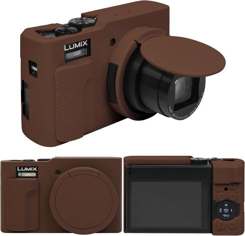 علبة السيليكون ل panasonic lumix zs99 نقطة وتصوير كاميرا ، Lumix zs99 حامل كم من السيليكون الواقي الناعم ، غطاء مطاطي خفيف الوزن مع غطاء قابل للإزالة ، أسود in Kuwait