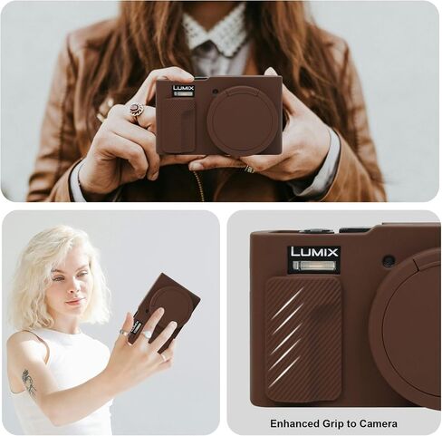 علبة السيليكون ل panasonic lumix zs99 نقطة وتصوير كاميرا ، Lumix zs99 حامل كم من السيليكون الواقي الناعم ، غطاء مطاطي خفيف الوزن مع غطاء قابل للإزالة ، أسود in Kuwait