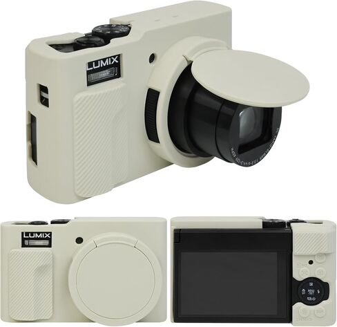 علبة السيليكون ل panasonic lumix zs99 نقطة وتصوير كاميرا ، Lumix zs99 حامل كم من السيليكون الواقي الناعم ، غطاء مطاطي خفيف الوزن مع غطاء قابل للإزالة ، أسود in Kuwait