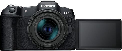 Canon EOS R8 Full Frame Plate Liremless Camera Body مع RF 24-50 مم F4.5-6.3 هو حزمة STM Lens 5803C012 مع حقيبة التصوير الفوتوغرافي DECO + ميكروفون + ترايبود + برنامج وملحقات. in Kuwait