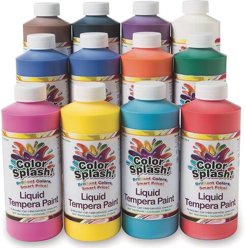 S&S Worldwide Color Splash Liquid Tempera Bulk Paint, 16-oz in Saudi Arabia